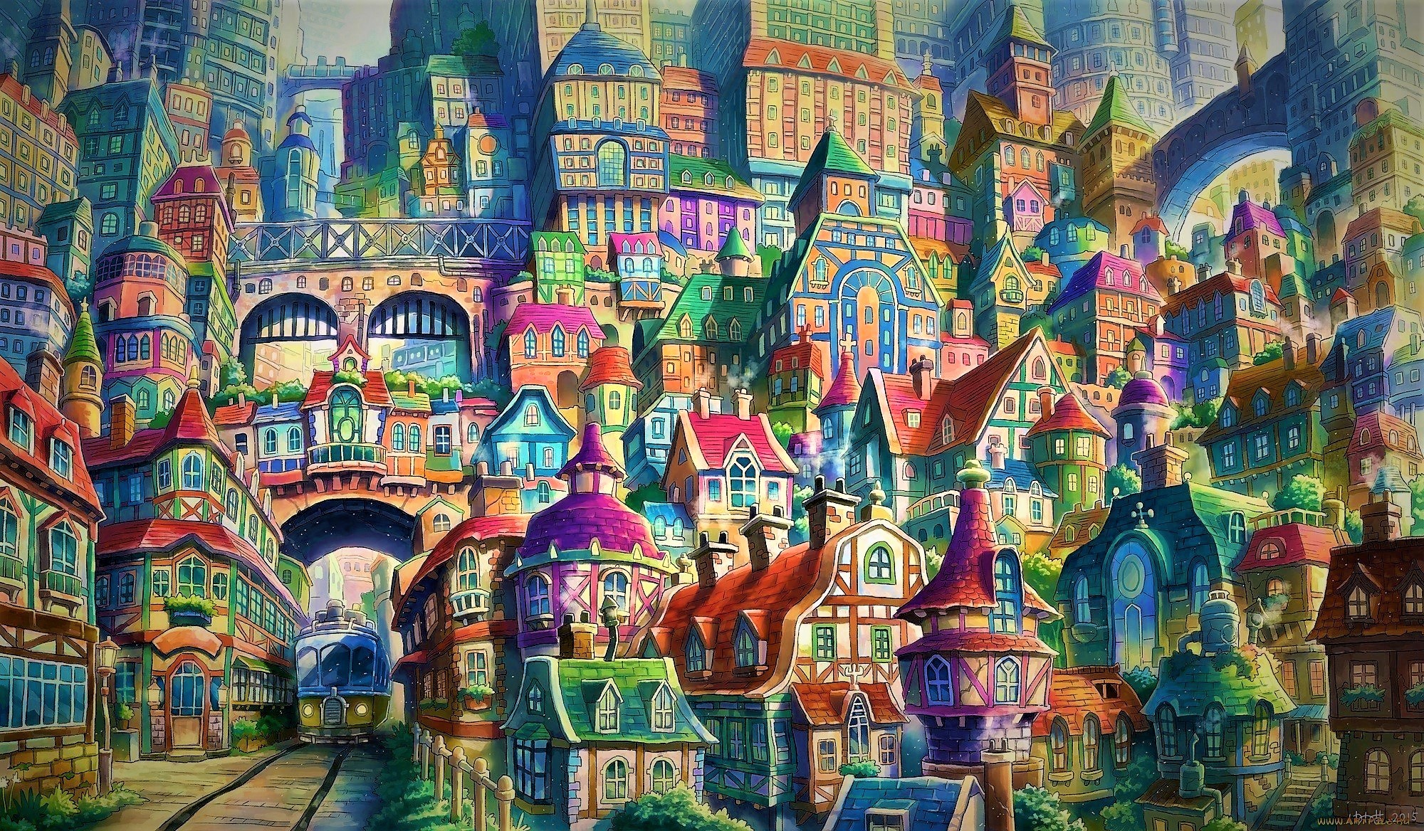 Colorful Fantasy City
