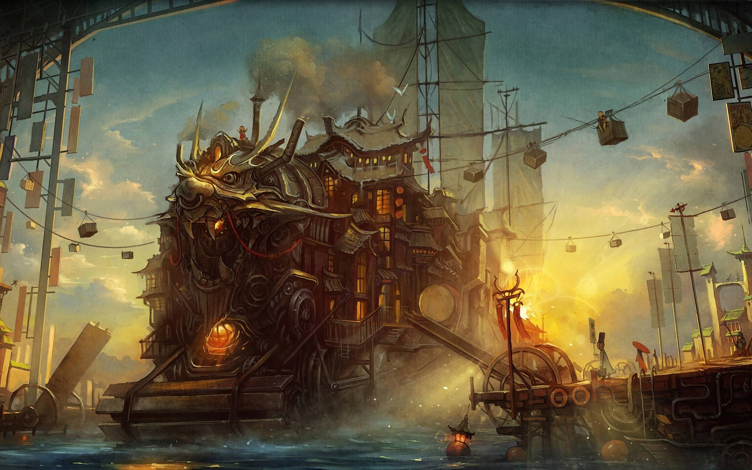 Steampunk Ship Art