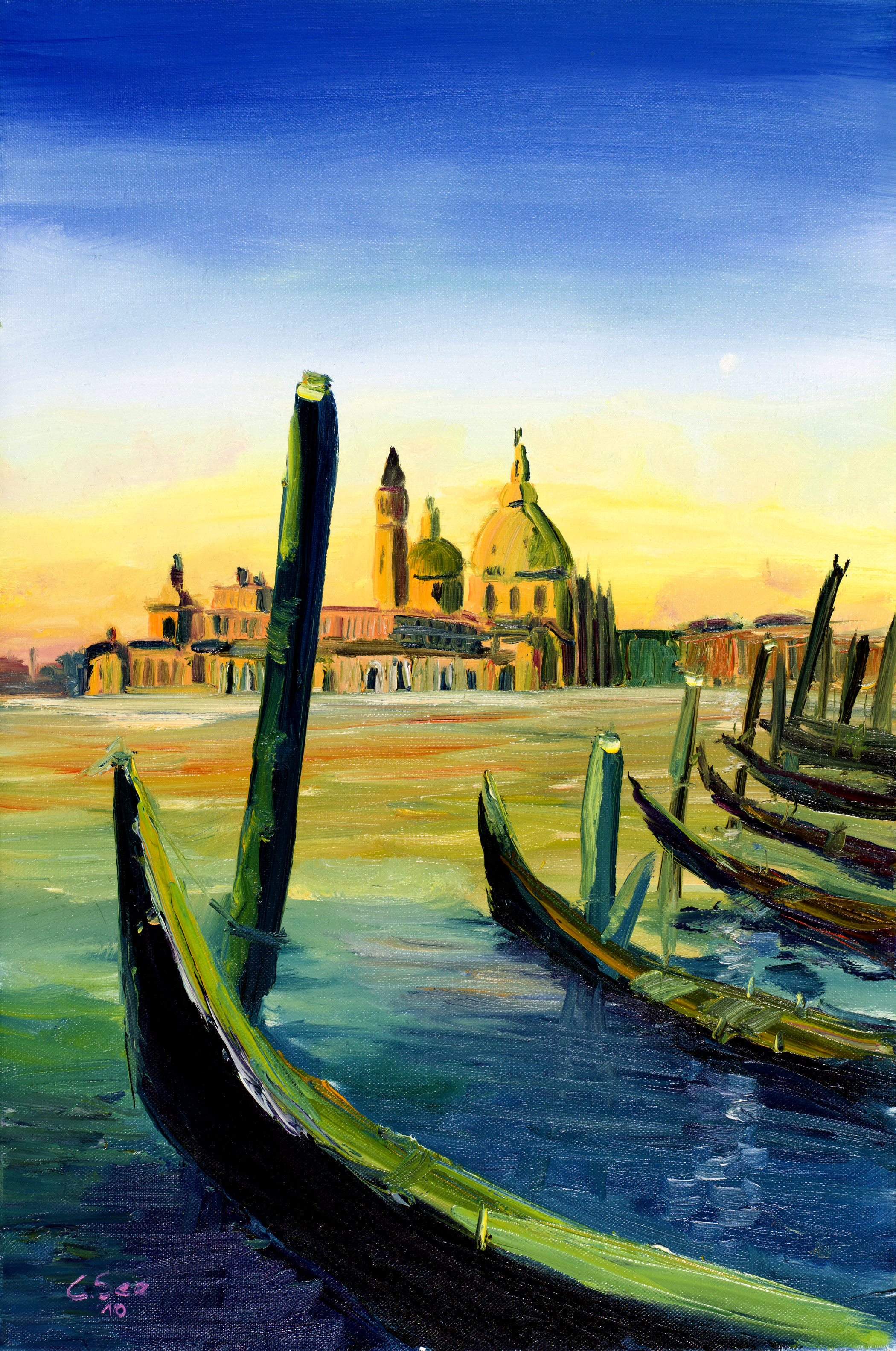 Venice oil painting, Van Gogh style by Christian Seebauer