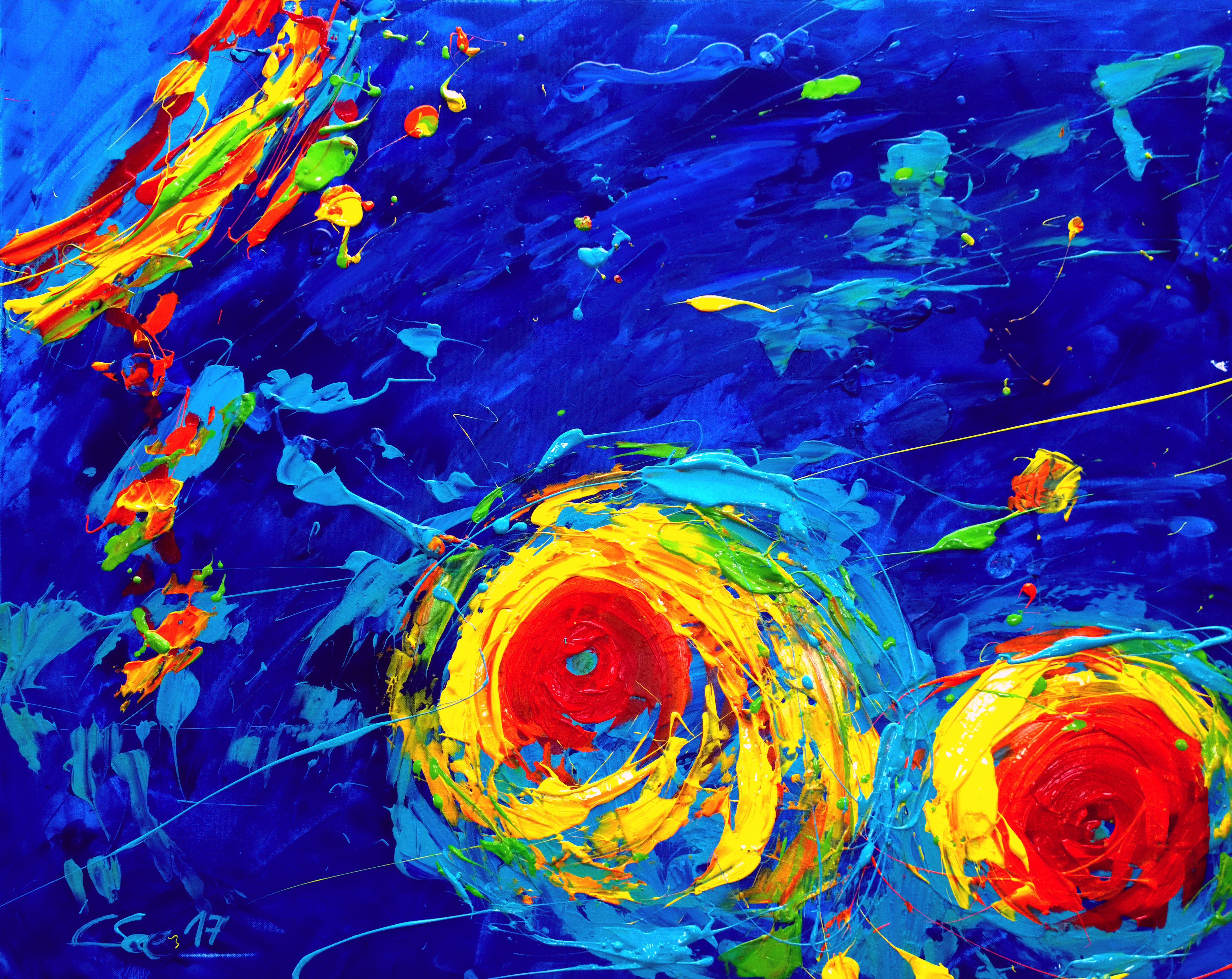 Hurricane Irma, Massive storm bears down on Florida oil painting by Christian Seebauer