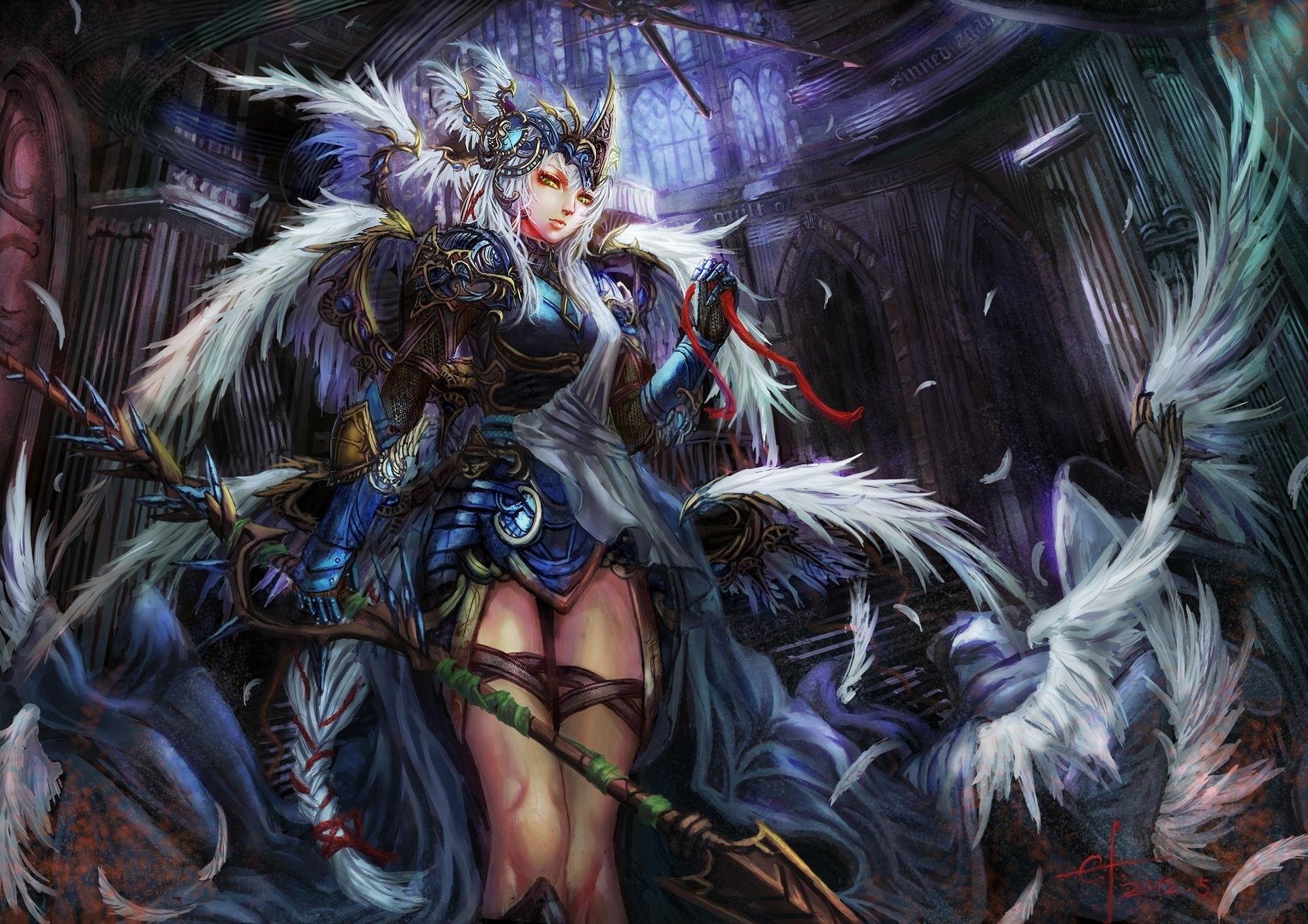 Download Fantasy Woman Warrior White Hair Art
