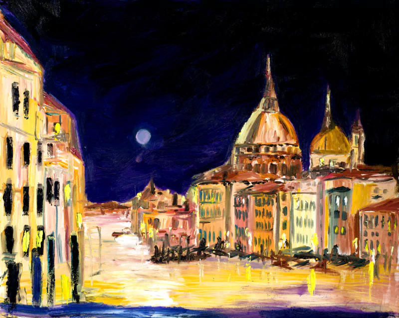  Motivo notturno di Venezia, Night motif of Venice by Christian Seebauer