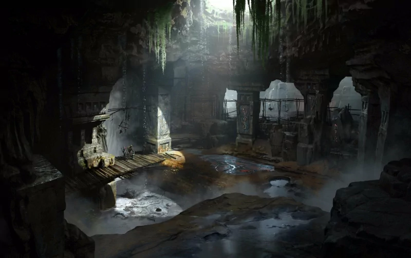  God of War (2018) Cave Concept Art