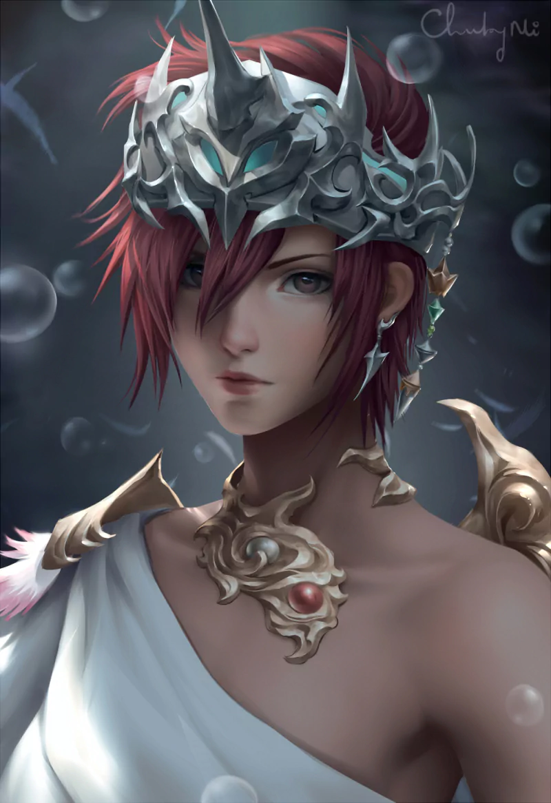 crown pink hair short hair video game Final Fantasy XIV Image
