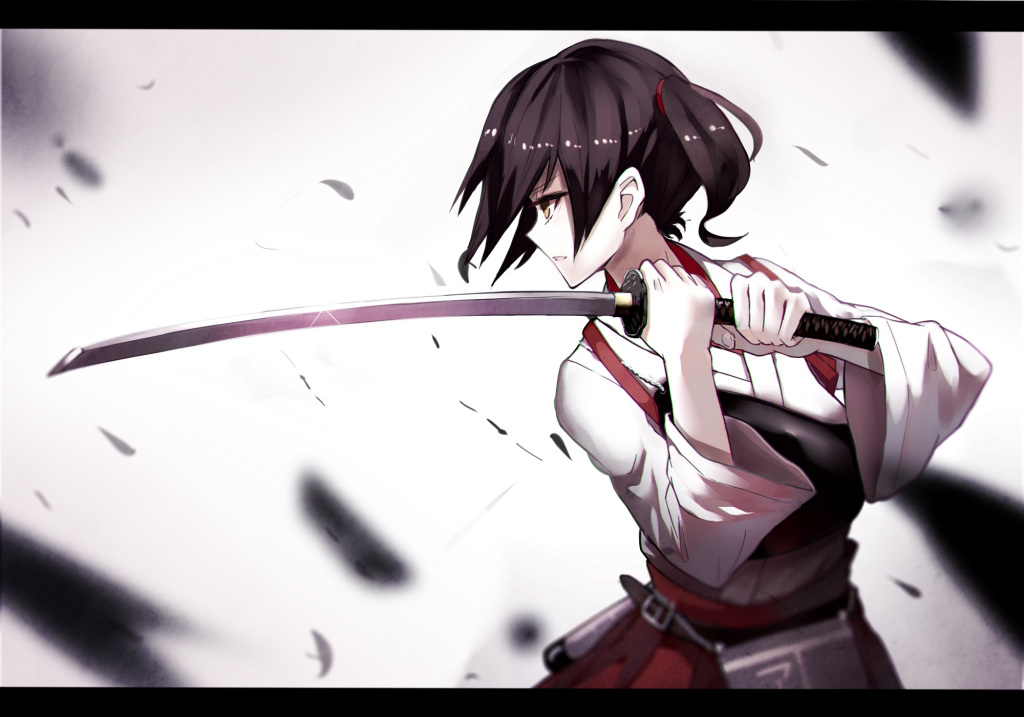 Anime girl with a katana