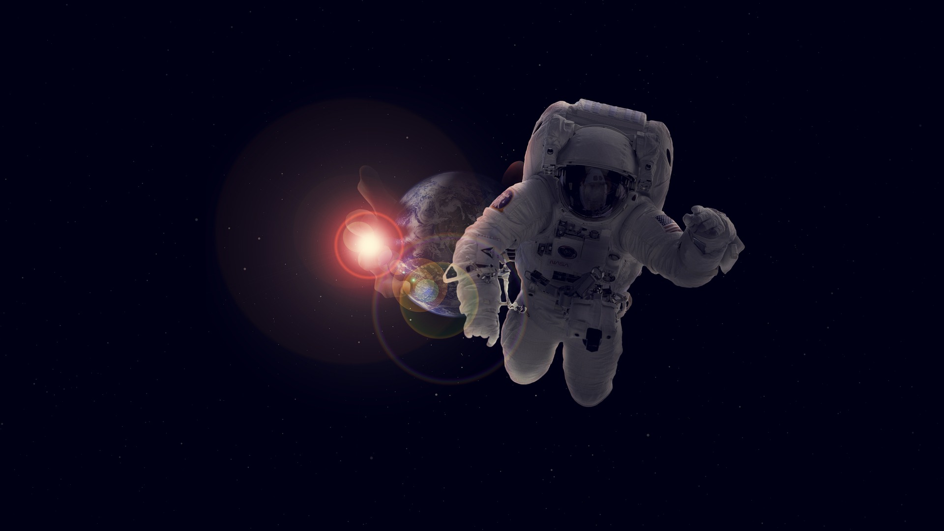 Nasa Astronaut Drifting in Space by Toprak Babacan