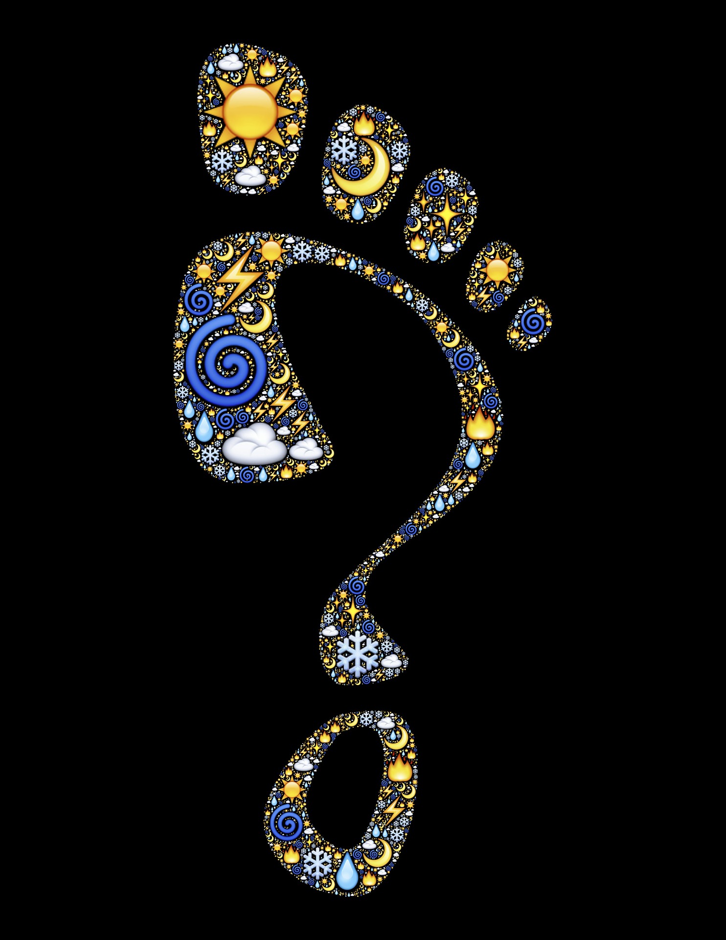 Foot in the Shape of a Question Mark by John Hain