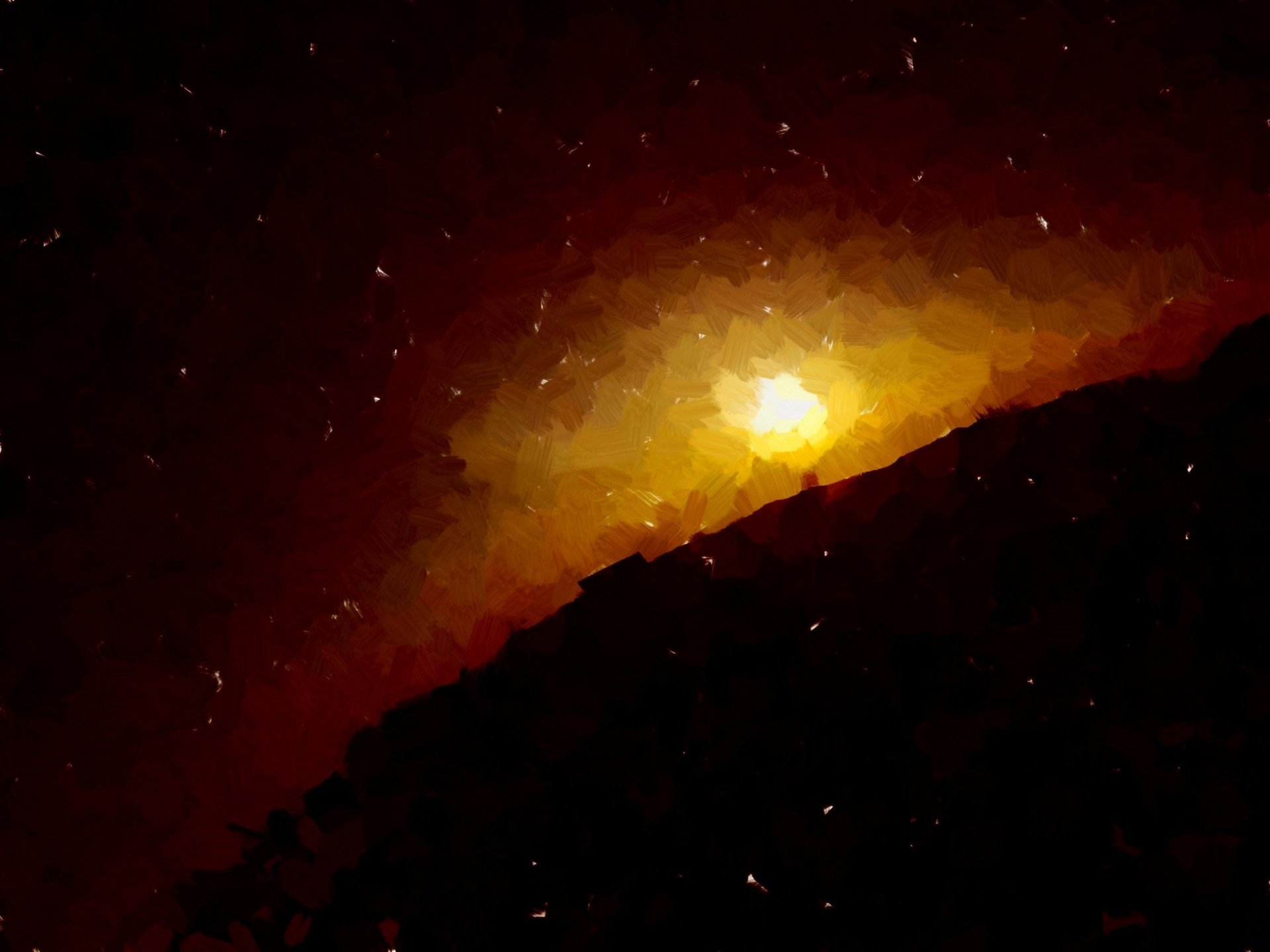 Download Sunset Desert Artistic Oil Painting Art