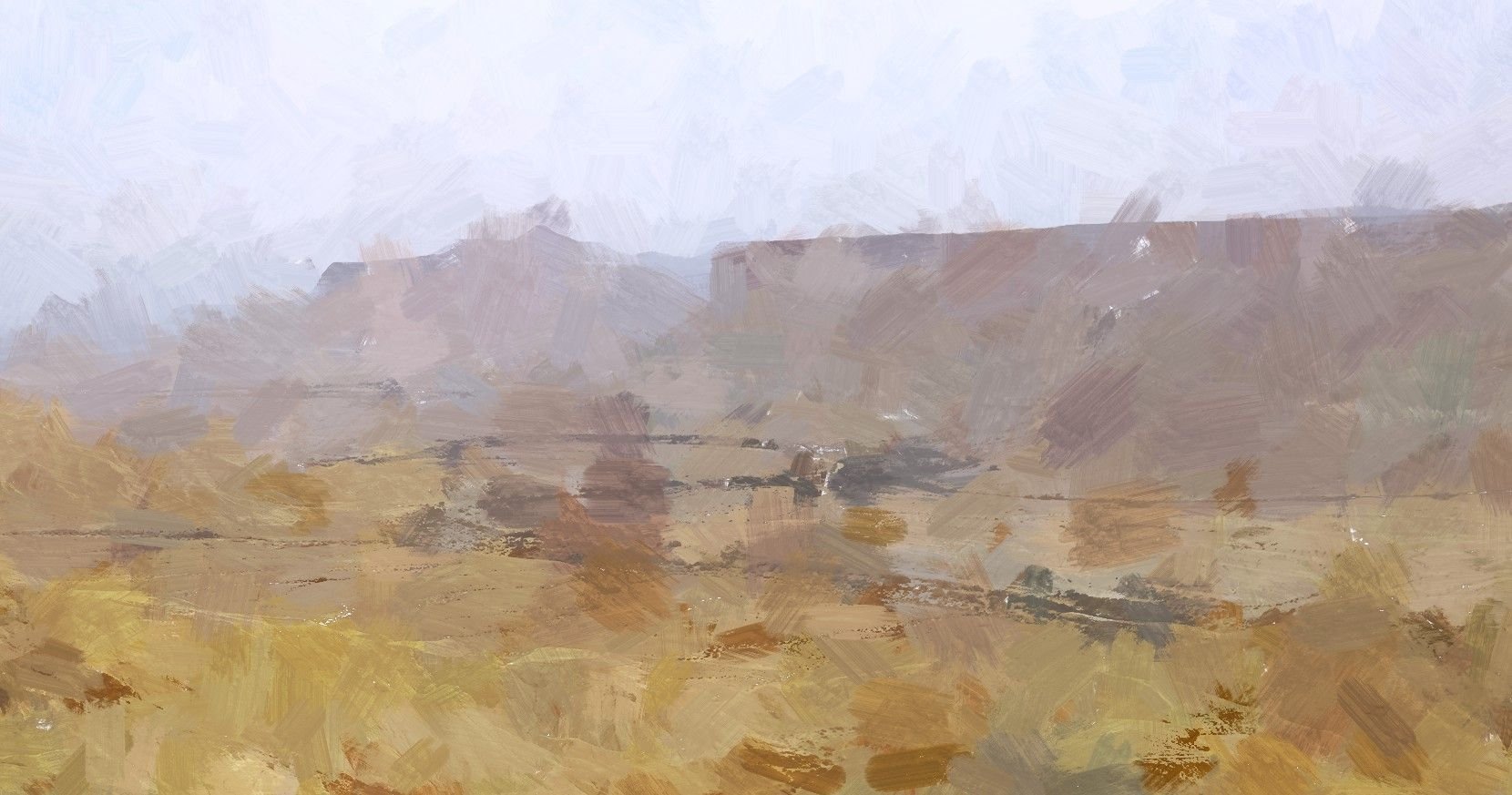 Download Desert Negev Artistic Oil Painting Art