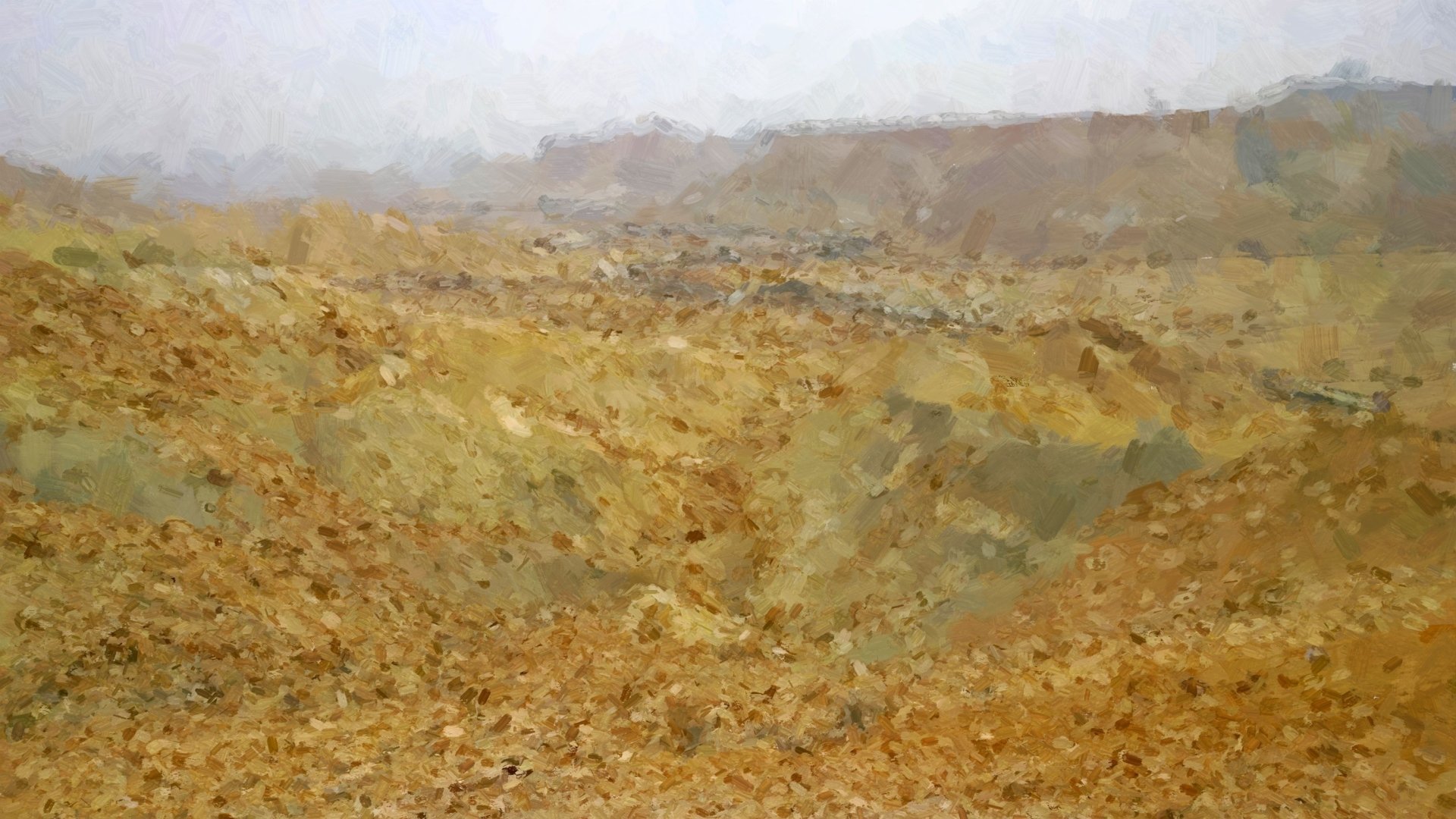 Download Desert Negev Israel Artistic Oil Painting Art