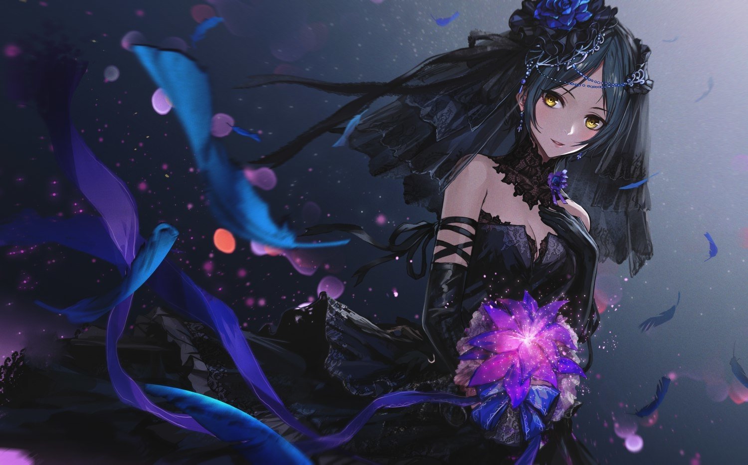 Download Kanade Hayami Black Gothic Anime The IDOLM@STER Cinderella Girls Black Anime Gothic Anime Art