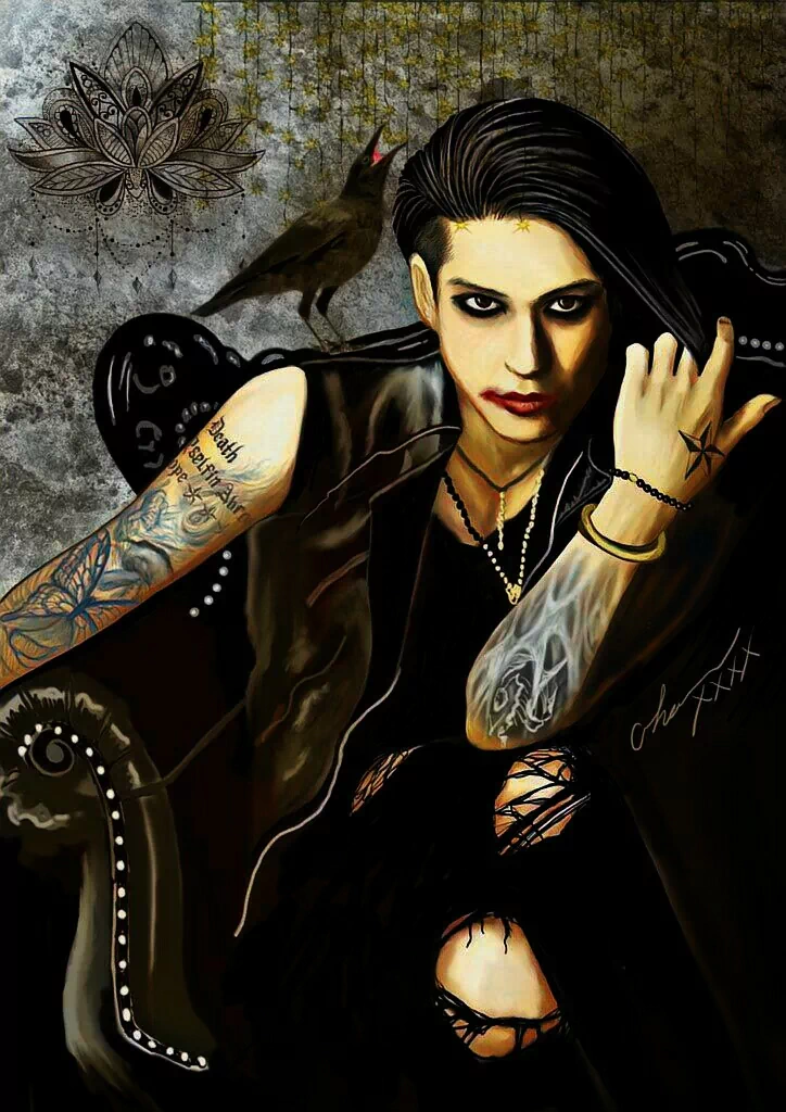 tattoo dark black gothic crow Hazuki (lynch.) music lynch. Image