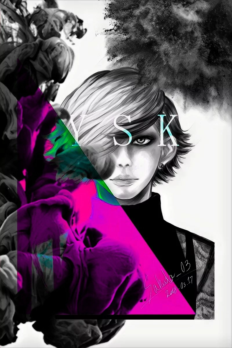ink black monochrome smoke Yuusuke (lynch.) music lynch. Image
