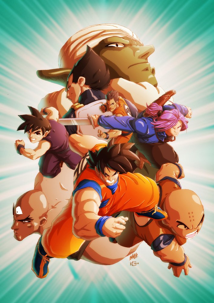 Download Piccolo (Dragon Ball) Vegeta (Dragon Ball) Yamcha (Dragon Ball) Gohan (Dragon Ball) Trunks (Dragon Ball) Tenshinhan (Dragon Ball) Krillin (Dragon Ball) Goku Anime Dragon Ball Z Goku & Vegeta Art