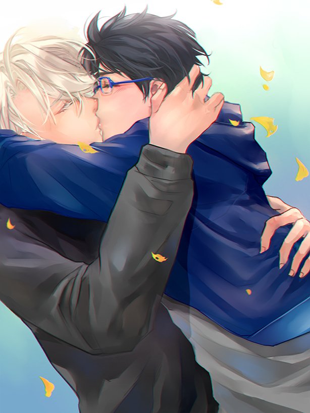 Download Yaoi Yuuri Katsuki Victor Nikiforov Anime Yuri!!! On ICE Art
