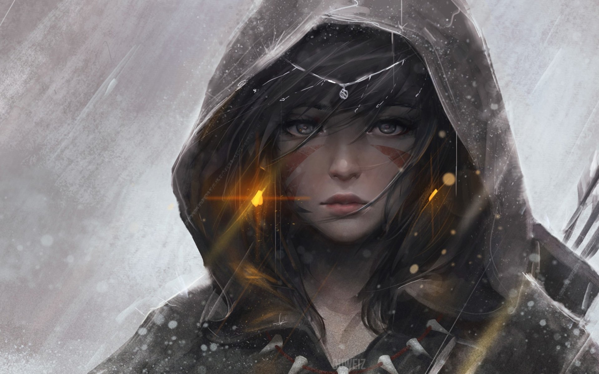 Download Hood Woman Warrior Fantasy Art