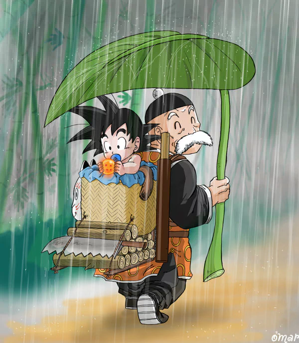  Dragon Ball - Grandpa Gohan and Goku by OmaruIndustries