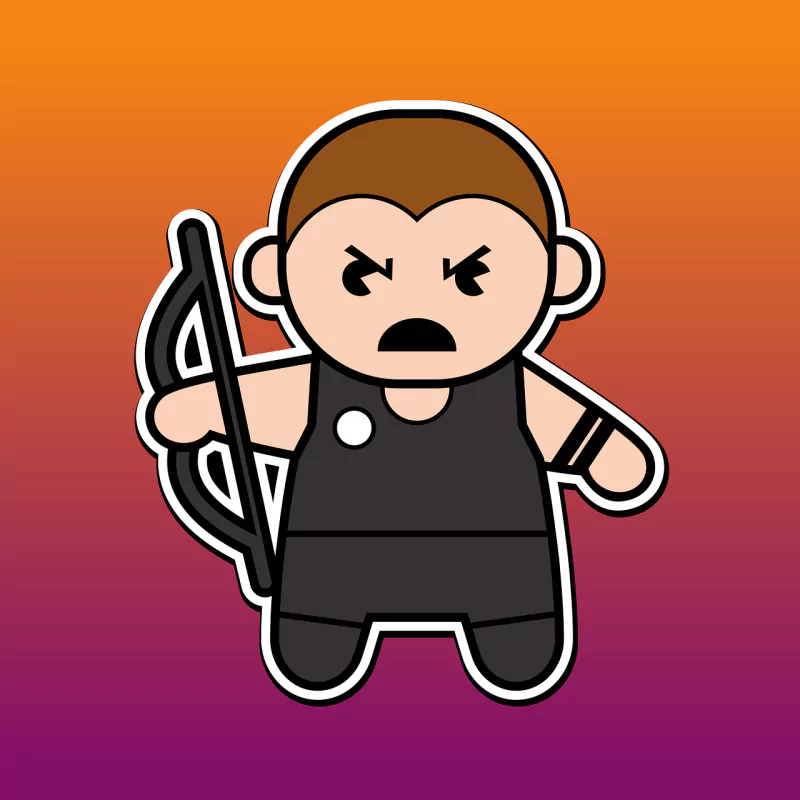  Cartoon Hawkeye, Avengers by Ronny Overhate