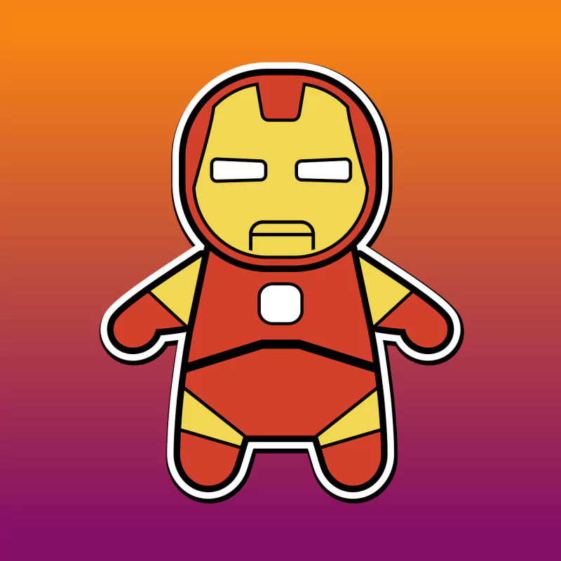  Cartoon Iron Man, Avengers by Ronny Overhate