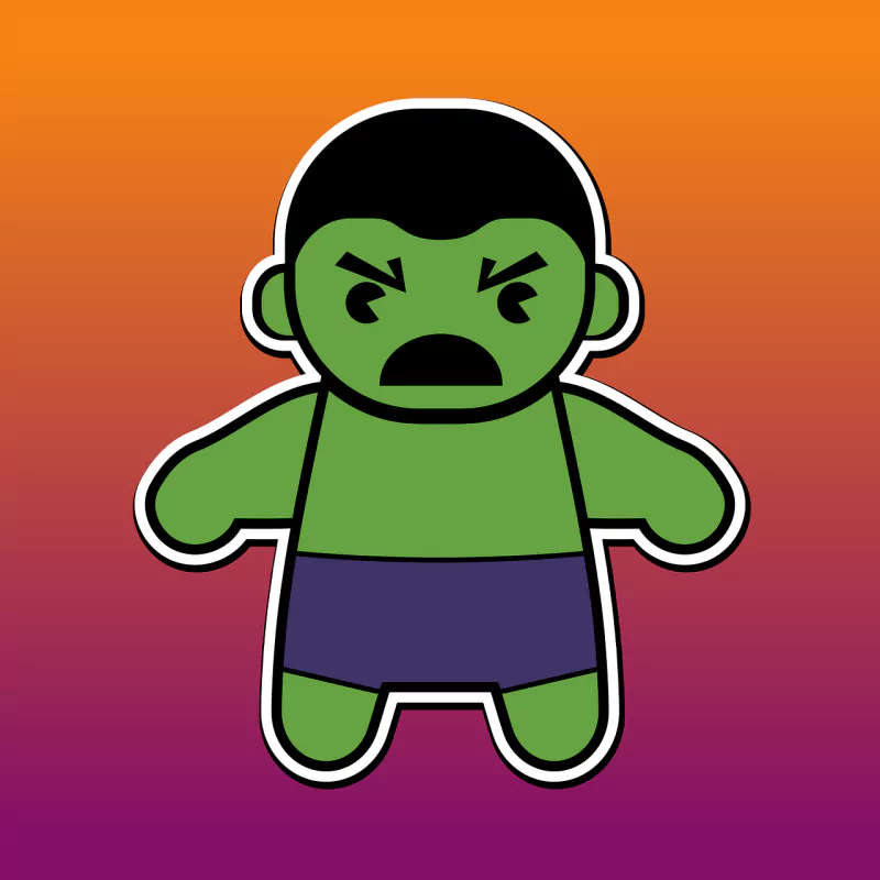  Cartoon Hulk, Avengers by Ronny Overhate