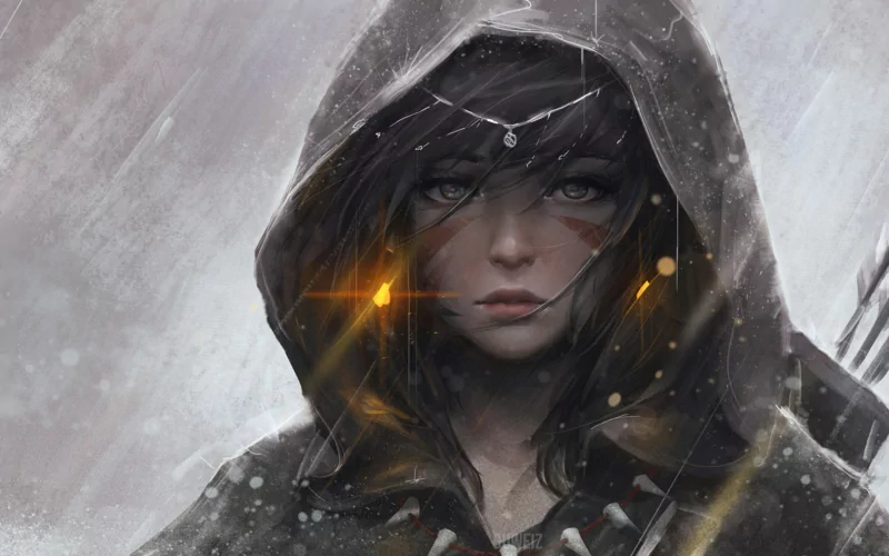 hood woman warrior fantasy Image