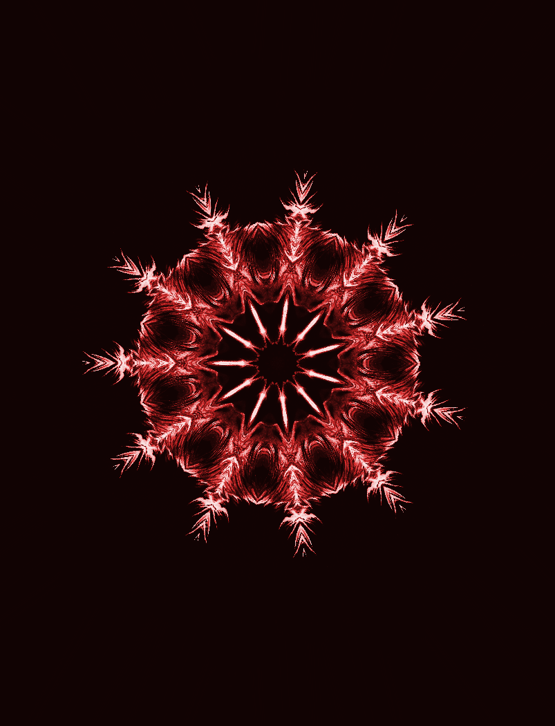 Red Kaleidoscope Art by lonewolf6738