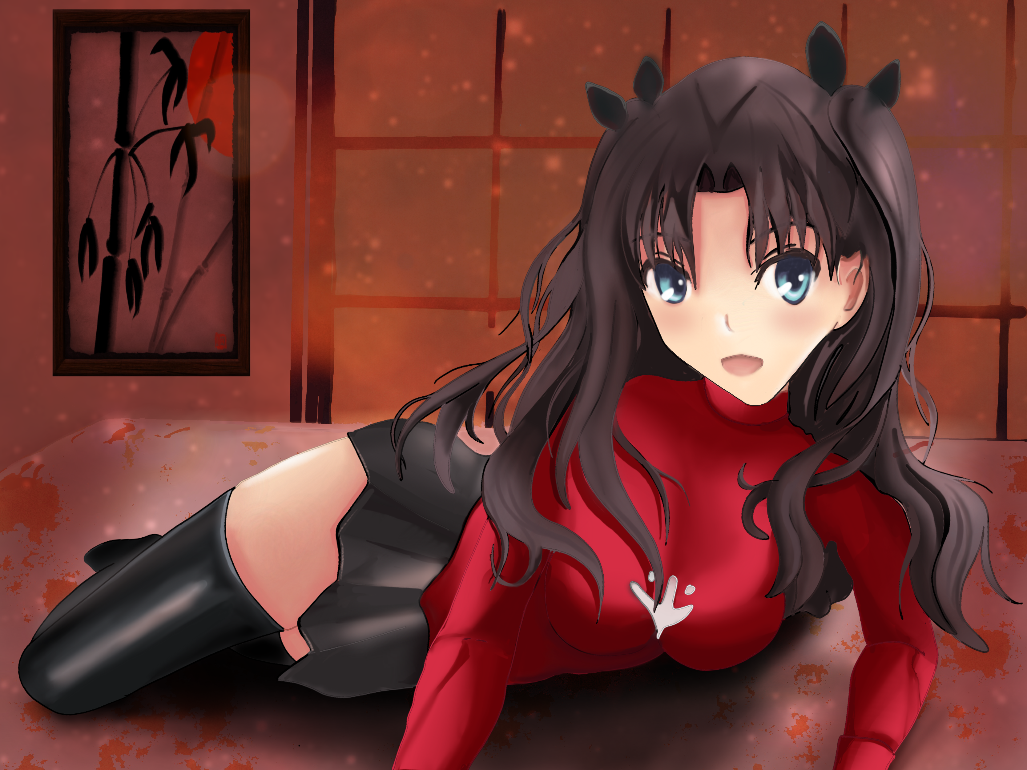 Rin on bed by Zazza