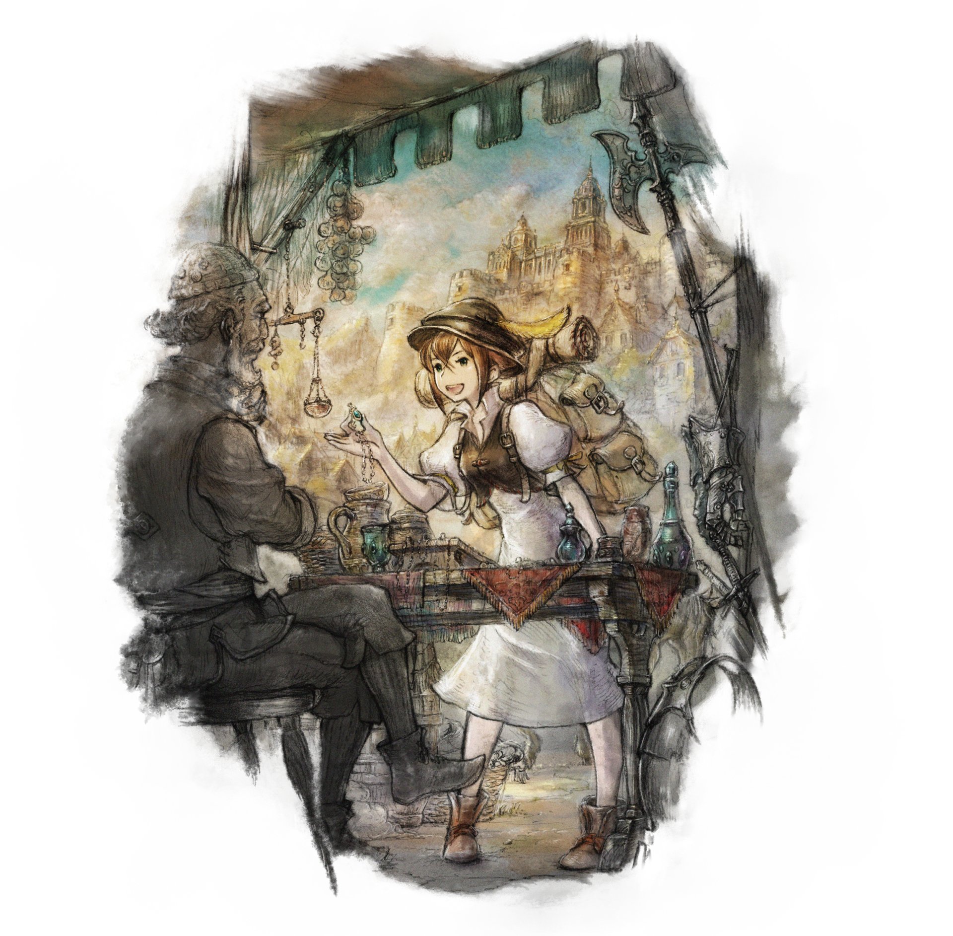 Download Tressa Colozone Video Game Octopath Traveler Art
