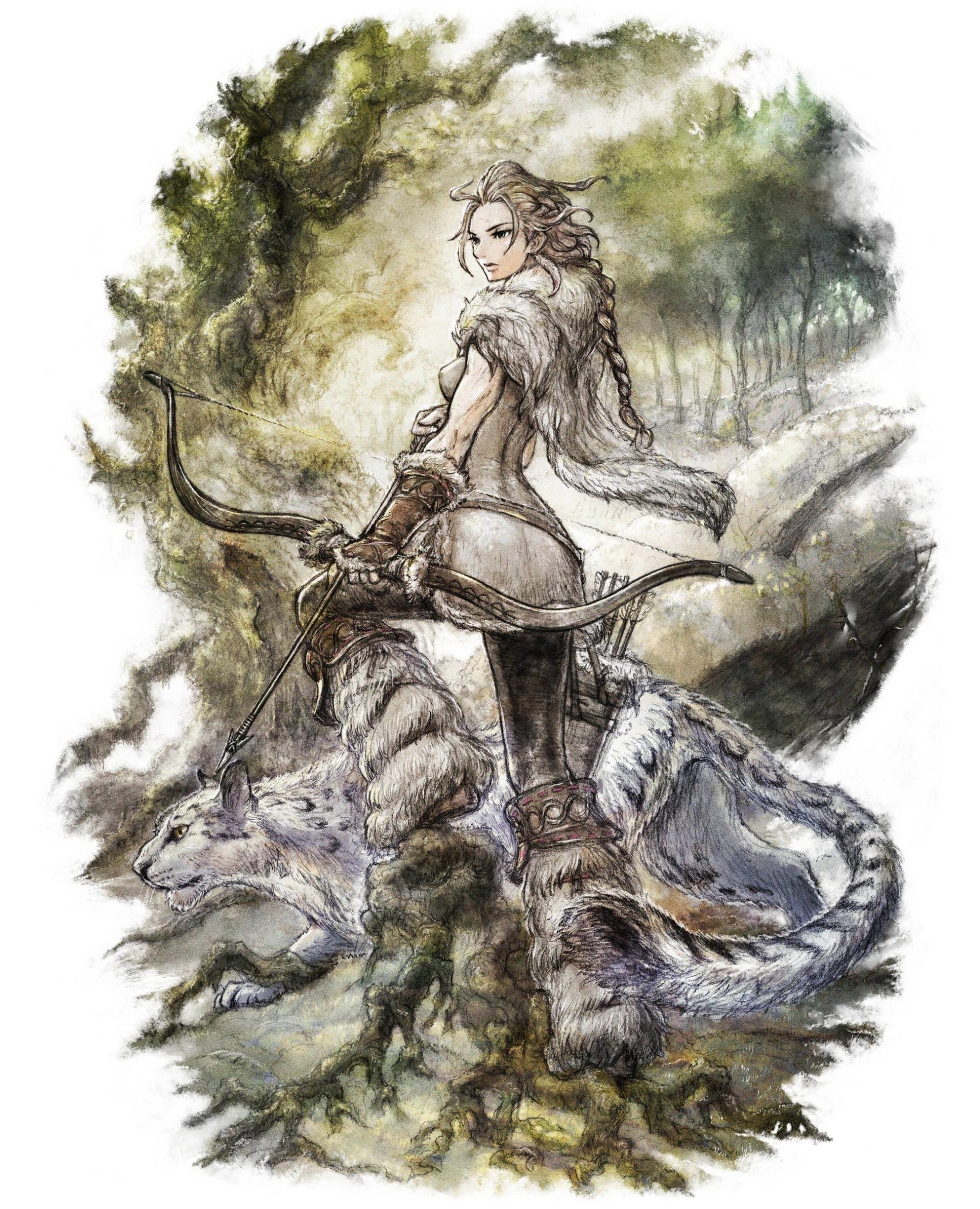 Download Linde (Octopath Traveler) H'aanit (Octopath Traveler) Video Game Octopath Traveler Art