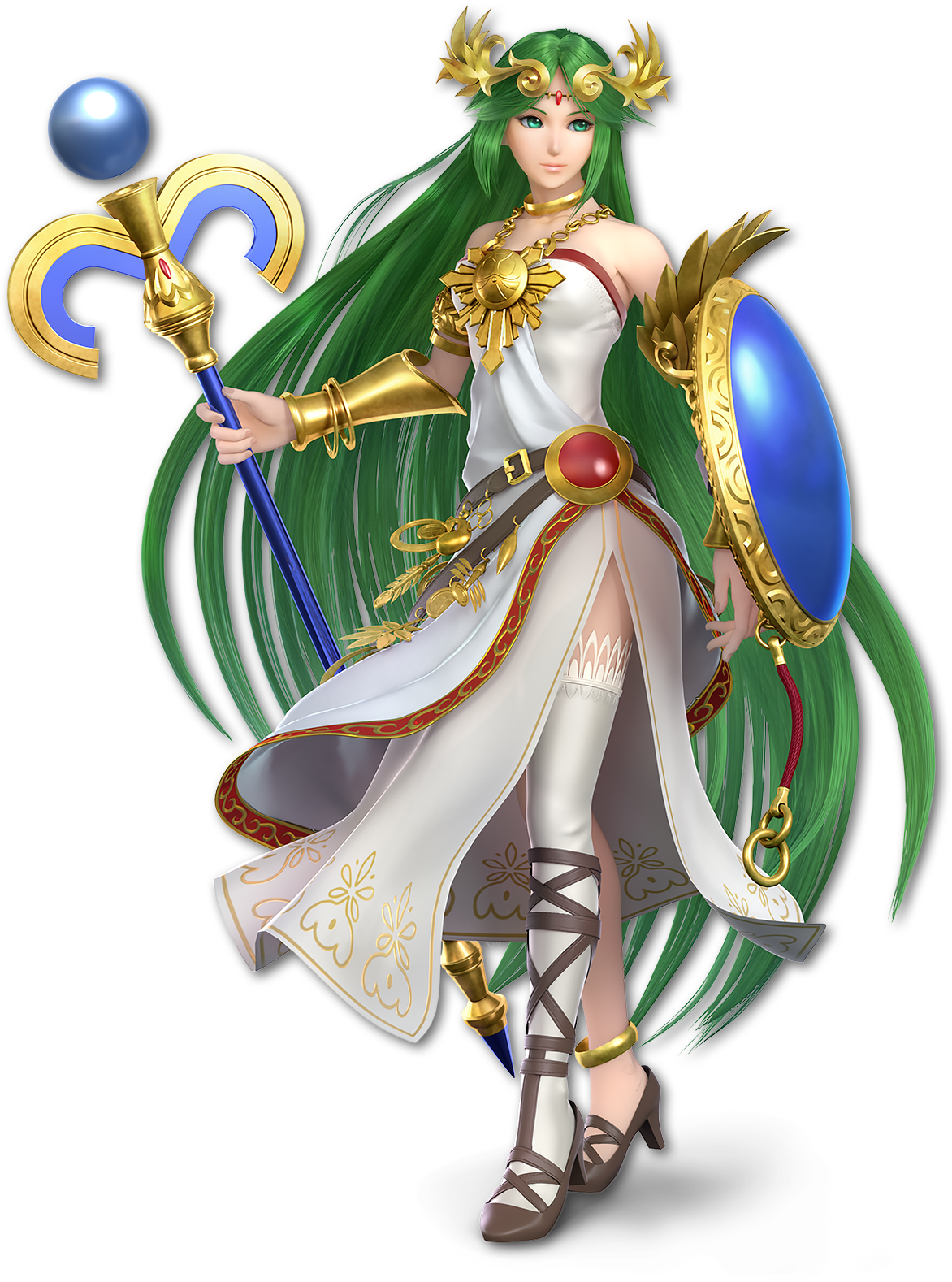 Download Green Hair Goddess Palutena (Kid Icarus) Video Game Super Smash Bros. Ultimate Art by ASR-94
