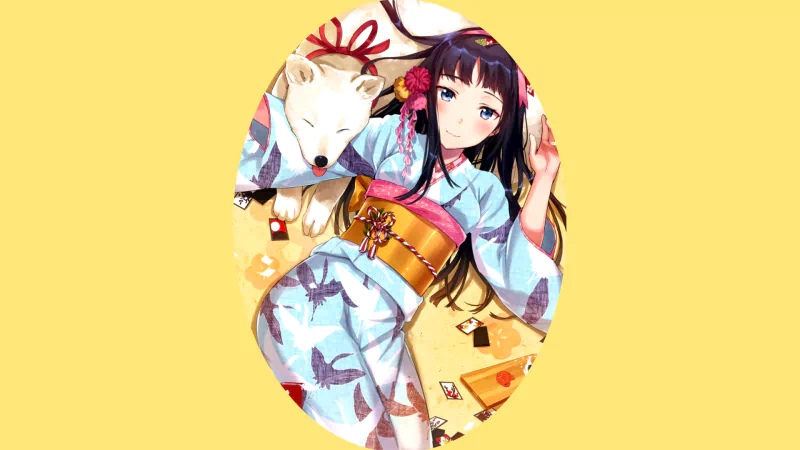 dog kimono Anime Original Image