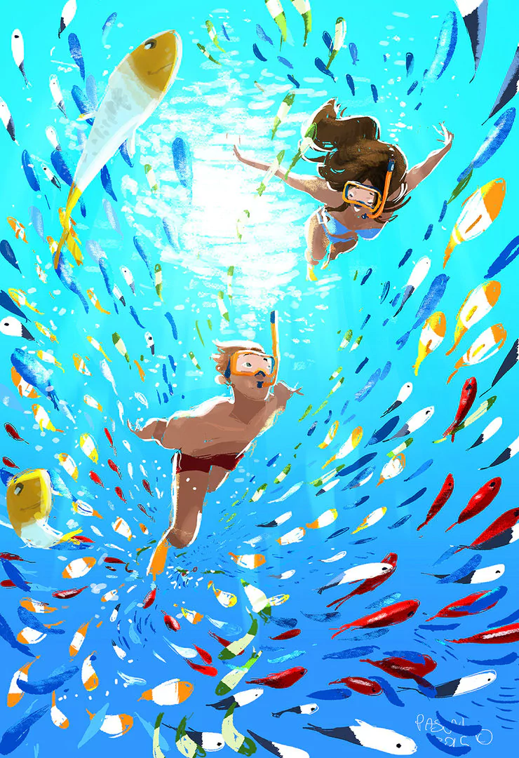 snorkeling artistic human Image