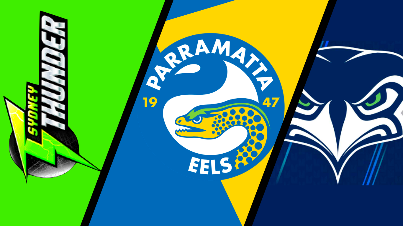 Sydney thunder, Parramatta eels, Seattle Seahawks background