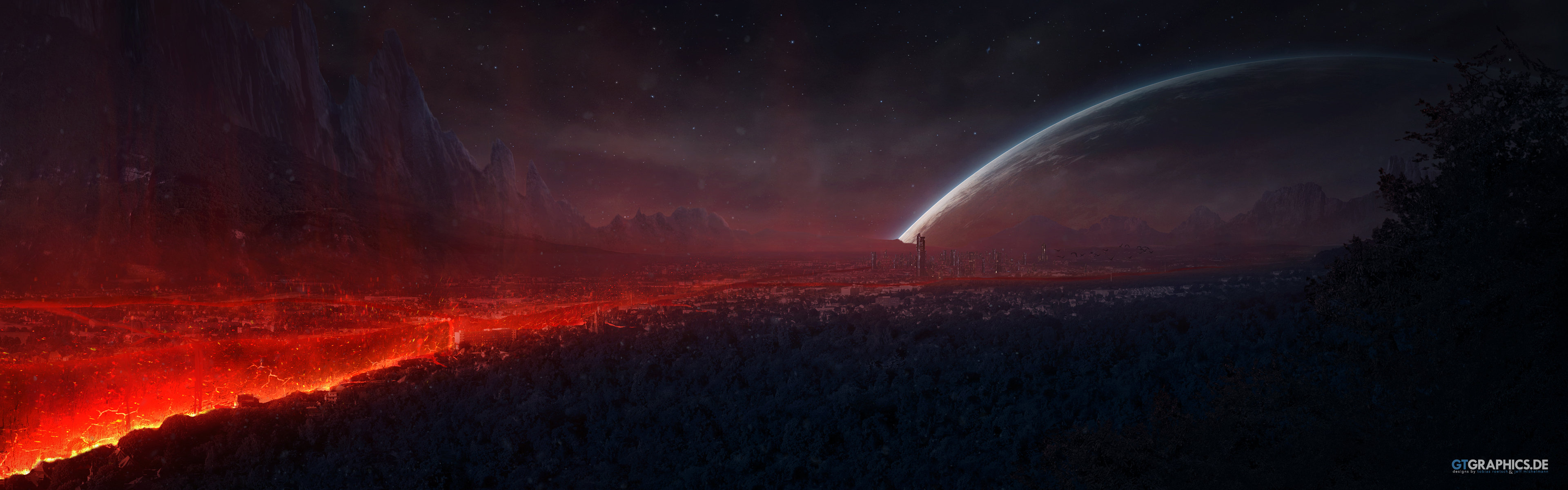 Planet Rise Art by Tobias Roetsch