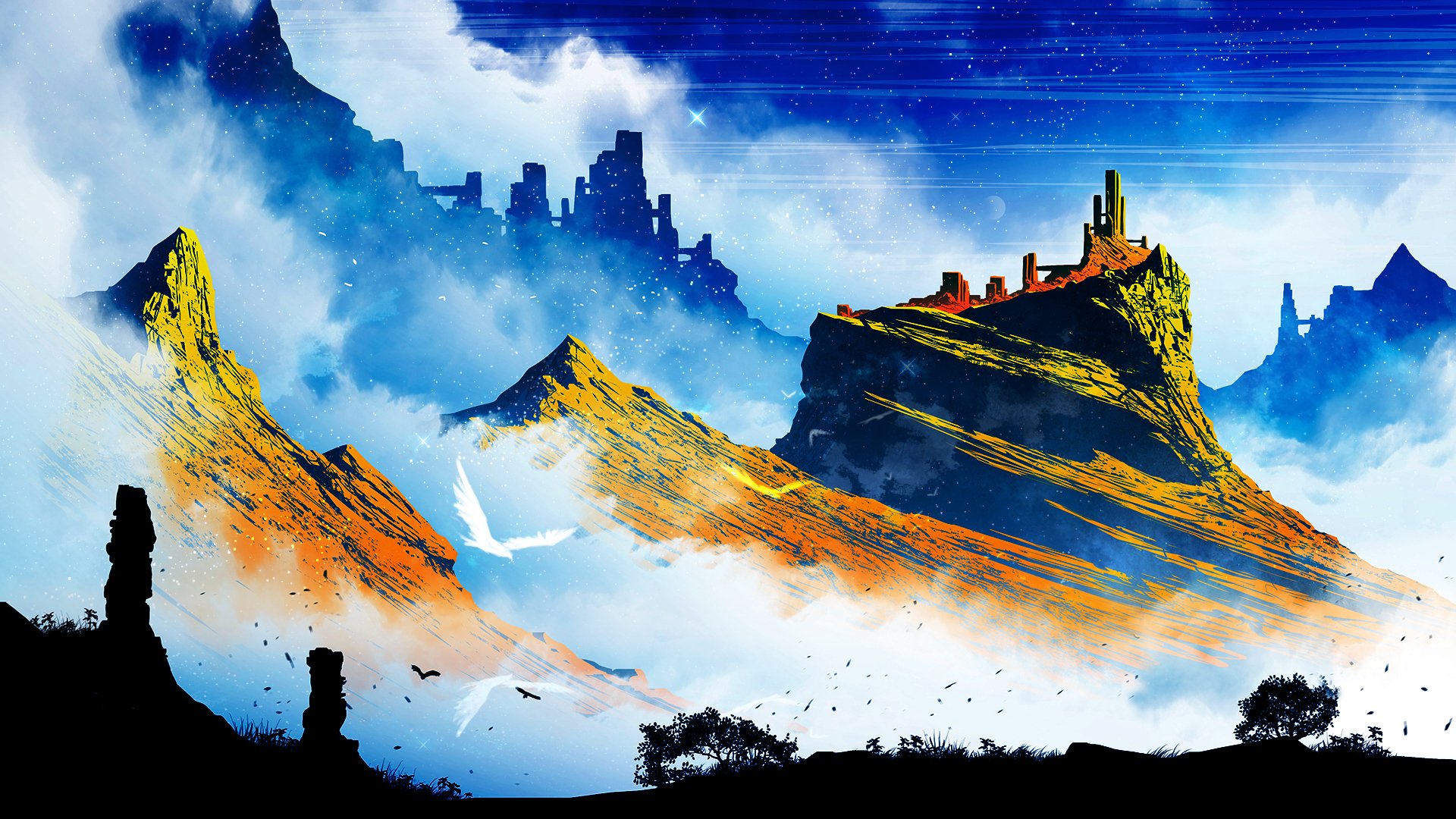 Download Mountain Fantasy Landscape Fantasy Landscape Art