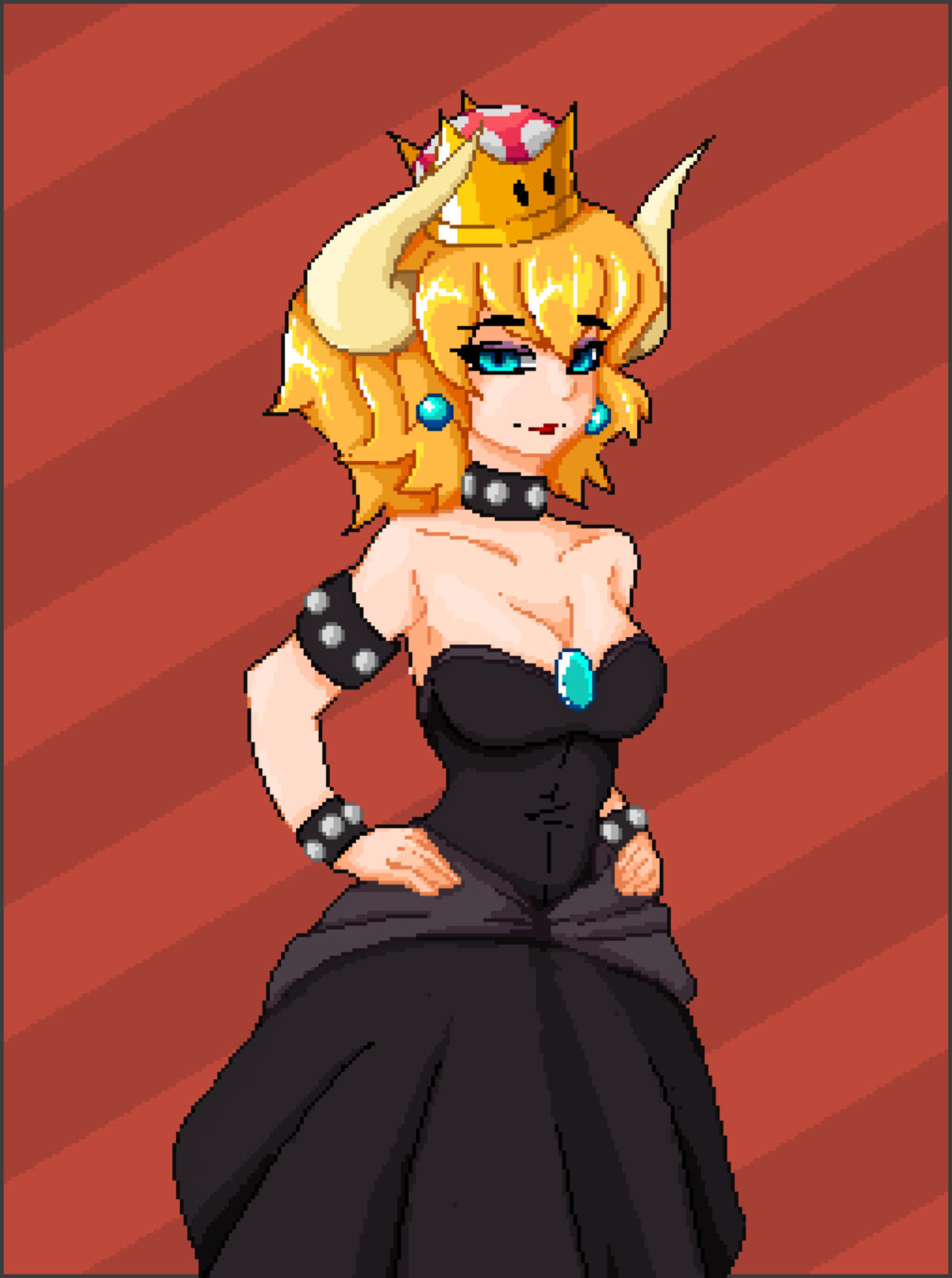 Download Video Game Bowsette Bowser Princess Gown Art
