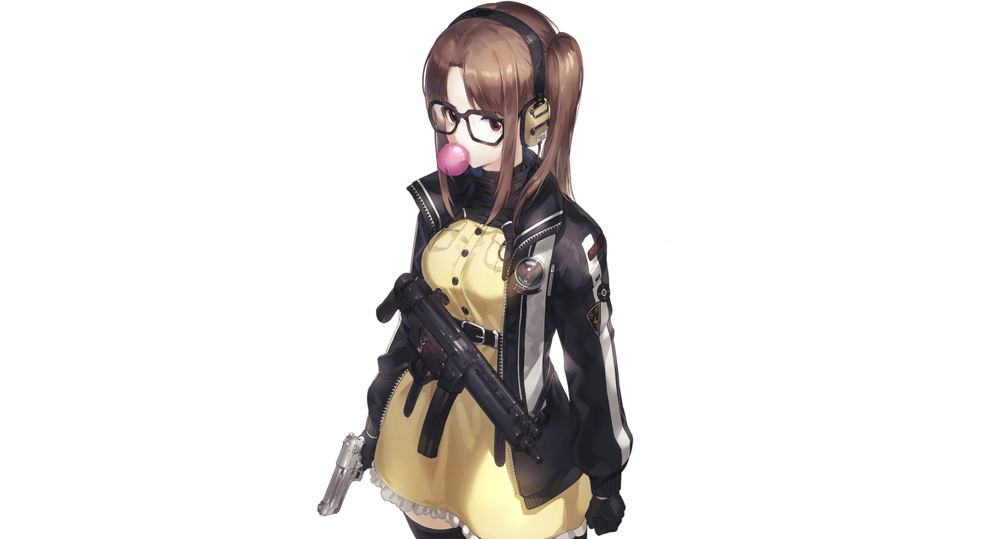 Download Heckler & Koch MP5 Weapon Pistol Jacket Headphones Gun Glasses Dress Anime Original Art