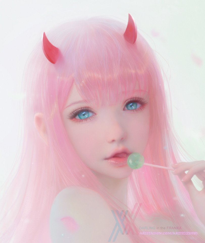 Download Zero Two (Darling In The FranXX) Anime Darling In The FranXX Art