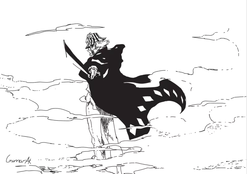  Urahara Kisuke black &amp; white