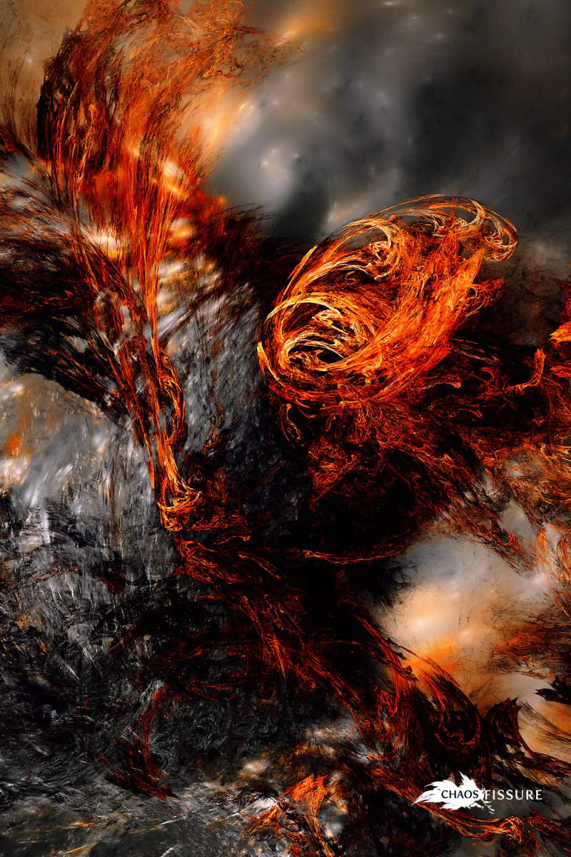 Abstract fractal Digital Art flame chaos Image