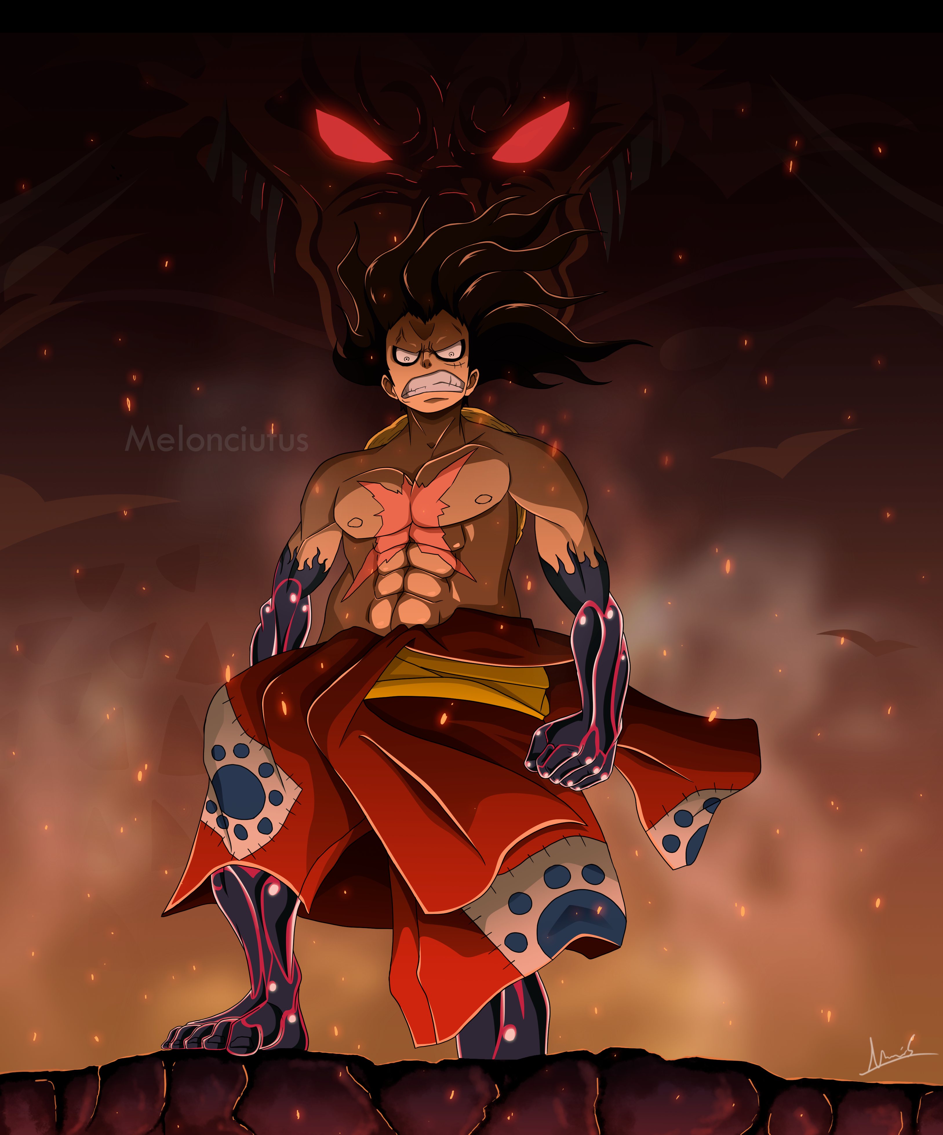 Monkey D. Luffy Gear four snake-man Art - ID: 117515 - Art ...