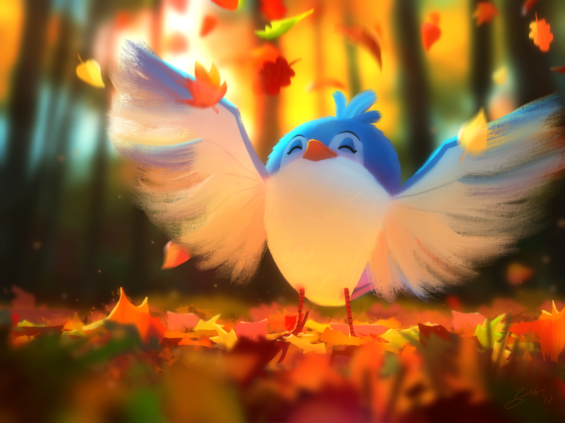 Download Fall Animal Bird Art