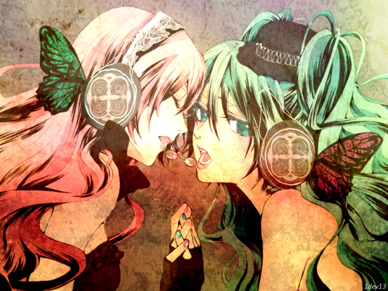 Magnet (Vocaloid) Luka Megurine Hatsune Miku yuri Anime Vocaloid Image