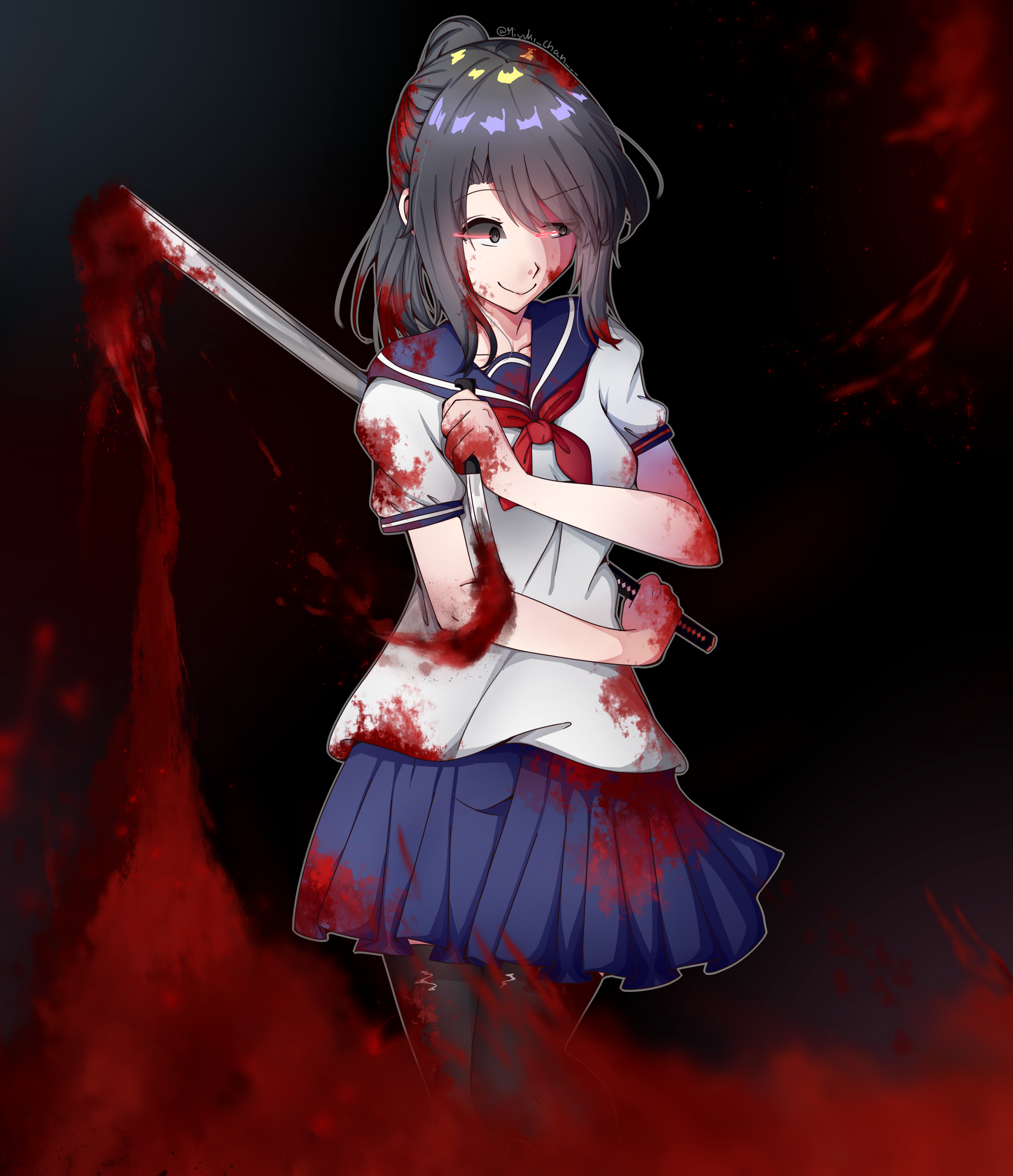 Free Download Yandere Simulator Anime Clipart Yandere  Yandere Chan Png  Transparent PNG  816x979  Free Download on NicePNG