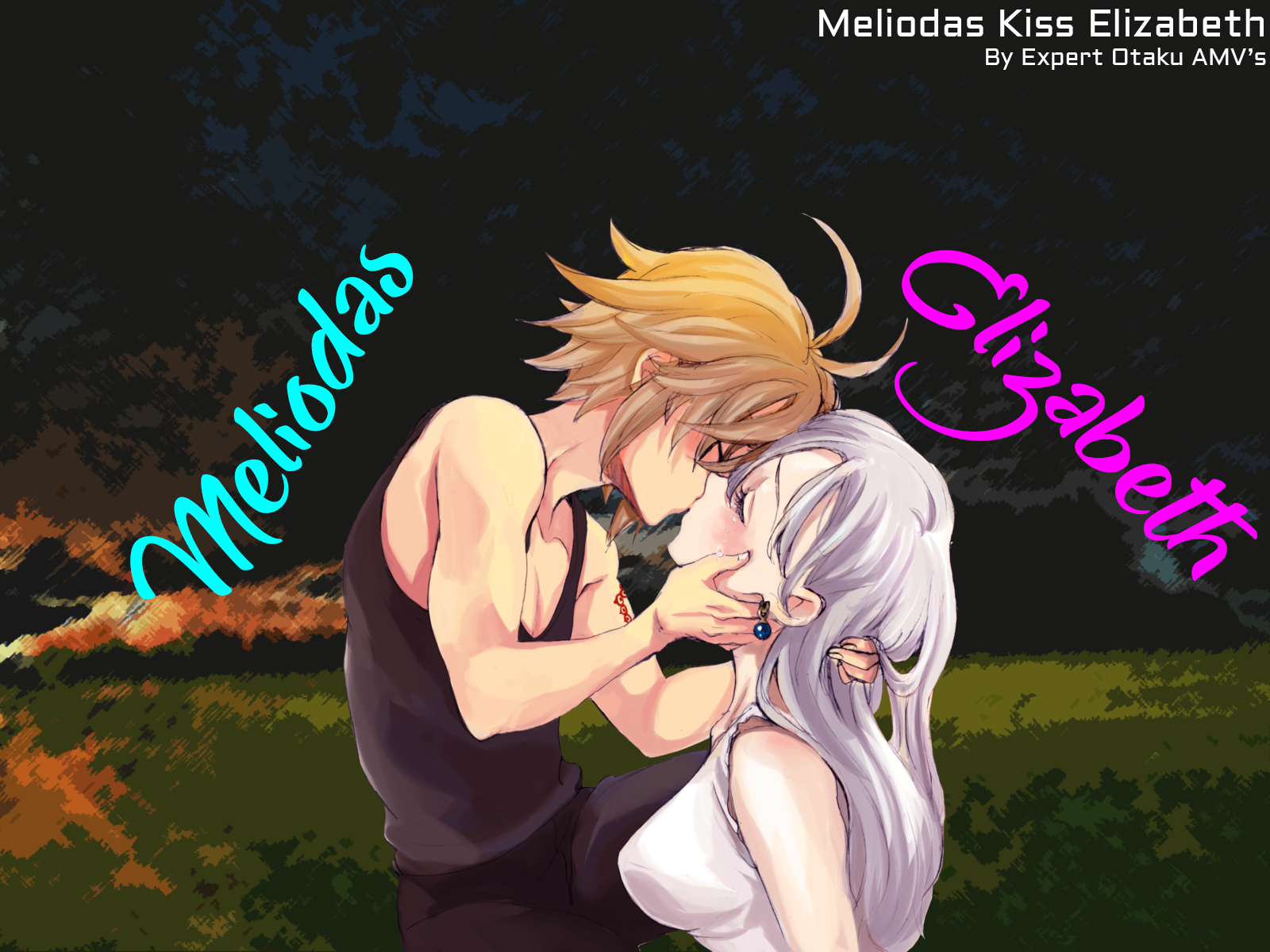 Meliodas and elizabeth kissing