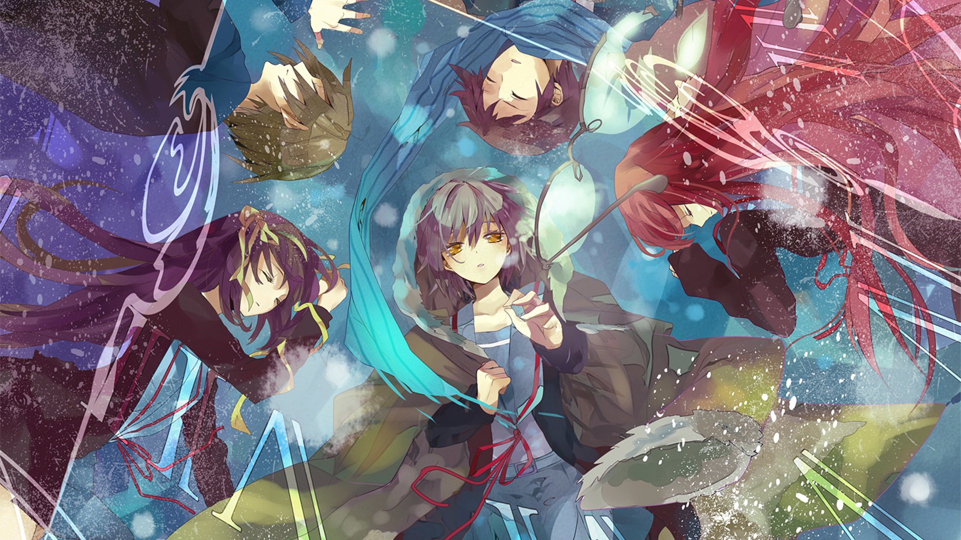 Download Haruhi Suzumiya Yuki Nagato Kyon (Haruhi) Itsuki Koizumi Mikuru Asahina Anime The Melancholy Of Haruhi Suzumiya Art