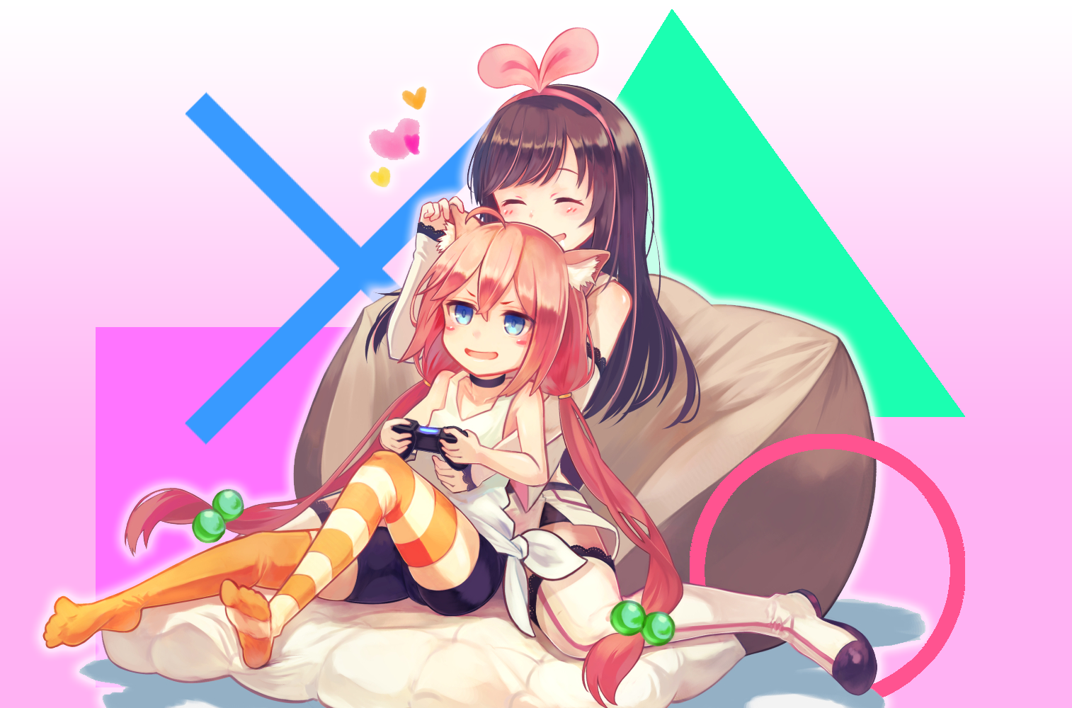 Download Hinata Nekomiya Virtual Youtuber AI Channel Kizuna AI Anime Crossover Art