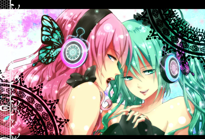 Magnet (Vocaloid) Luka Megurine Hatsune Miku yuri Anime Vocaloid Image