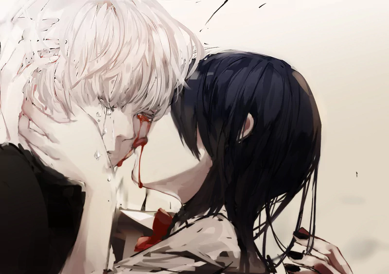 Touka Kirishima Ken Kaneki Anime Tokyo Ghoul Image