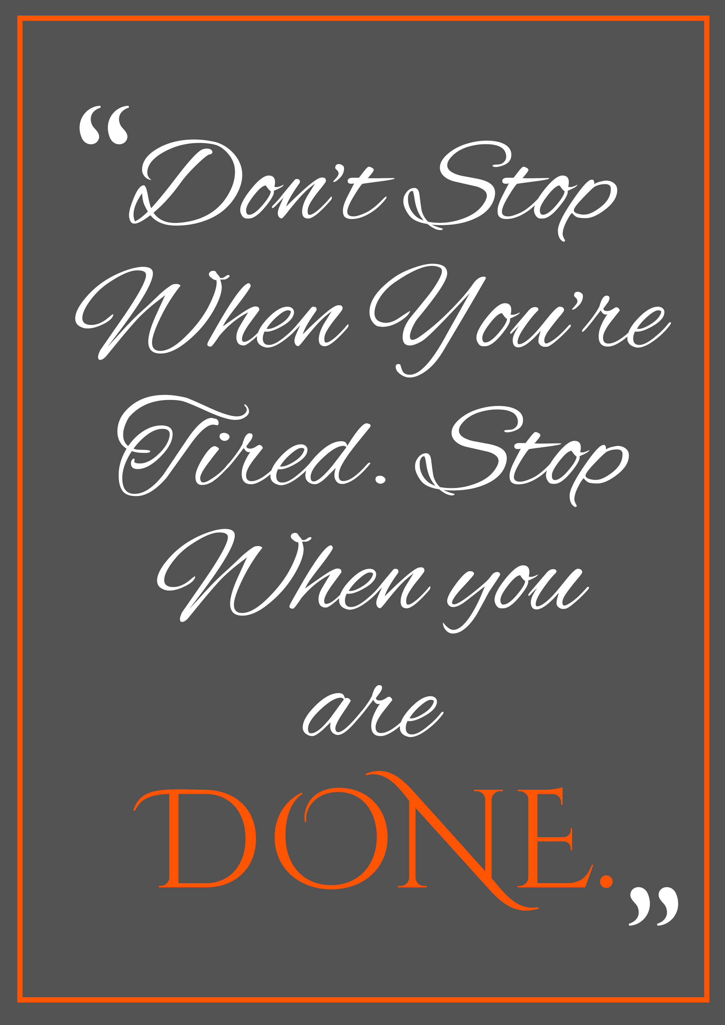 STOP WHEN YOU ARE DONE !
